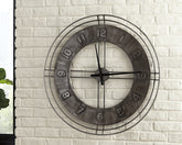 Bay Furniture Gallery - Ashley Furniture - Ana Sofia Wall Decor - Wall Clock / Antique Gray - A8010068